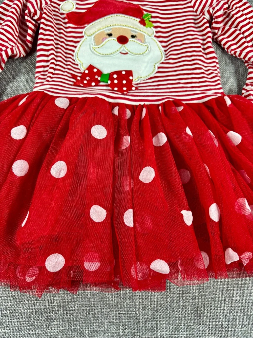 Counting Daisies Girls Christmas Santa Tutu Dress 18M Red Polka Dot Holiday